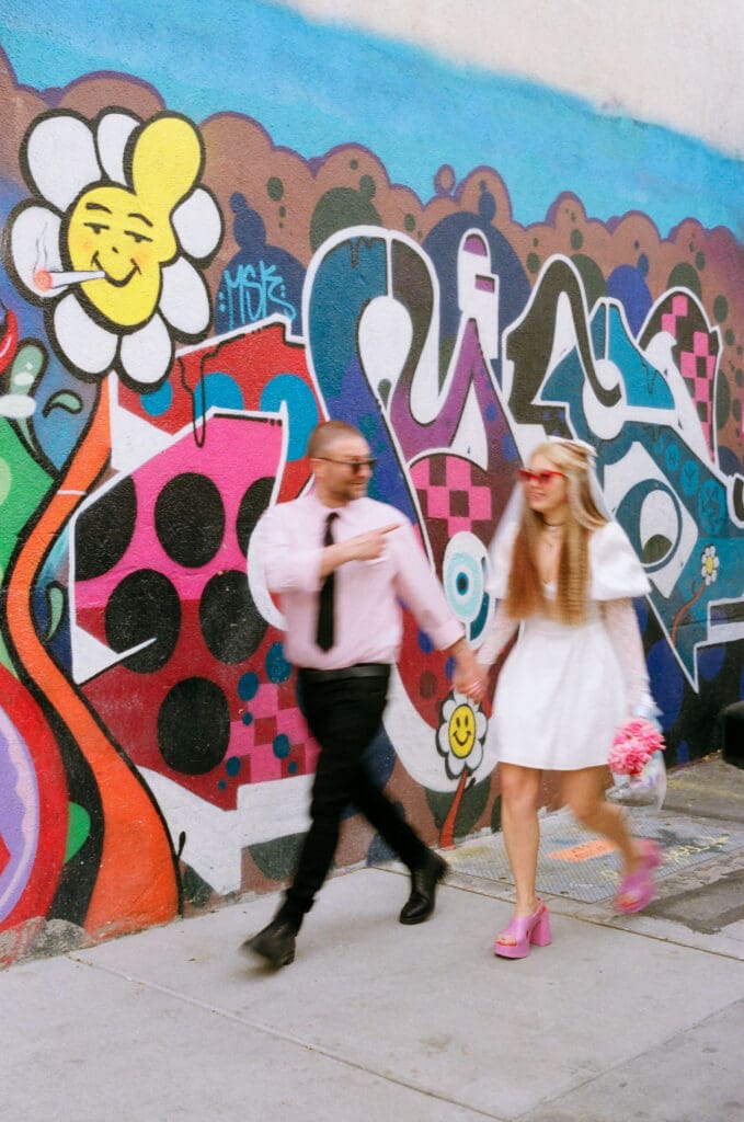 couple walking around DTLV