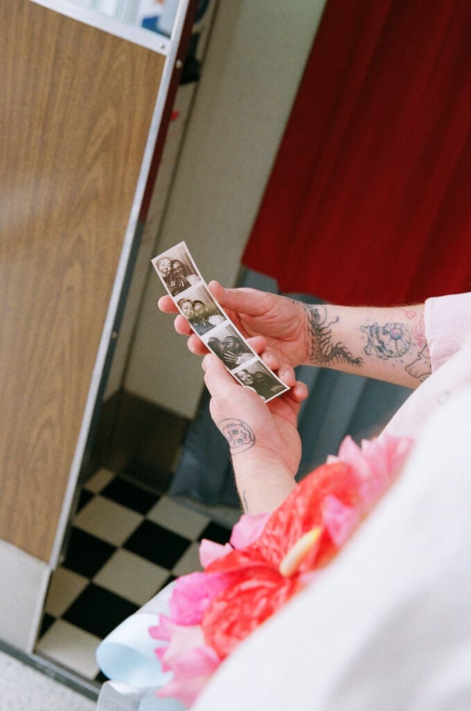 fun photo booth session in sin city