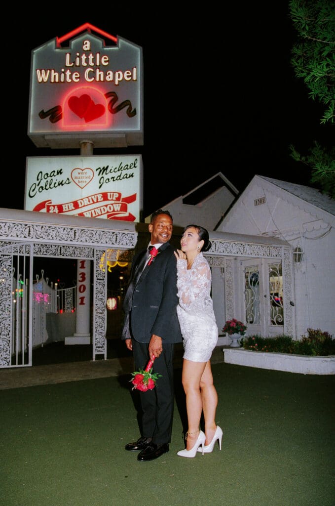 cute couple posing for the camera during their bridal session