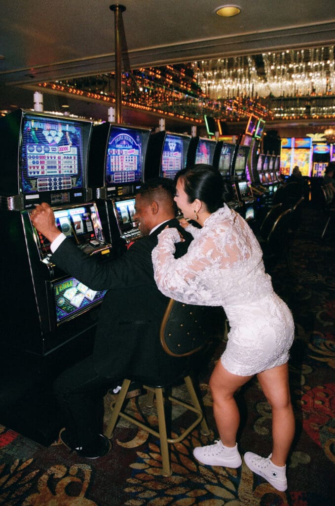 cute couple at their dream photoshoot in las vegas
