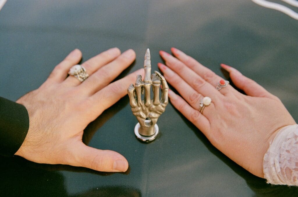 closeup of the wedding ring