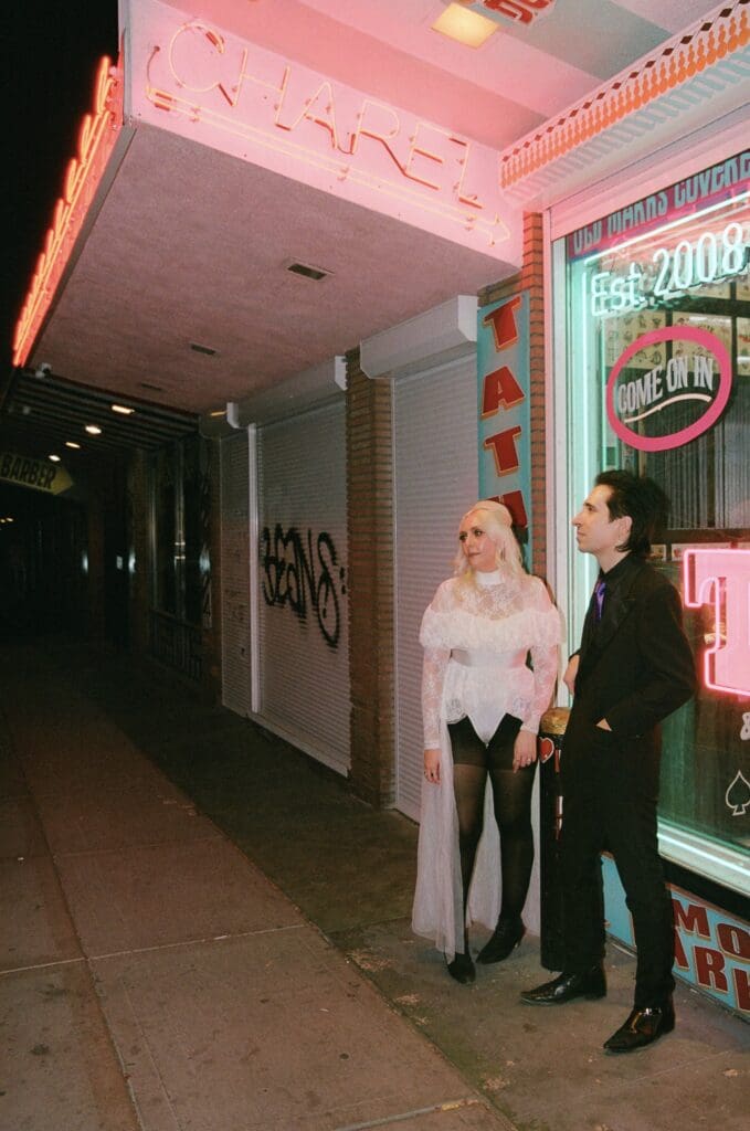 couple at their fun bridal session in DTLV