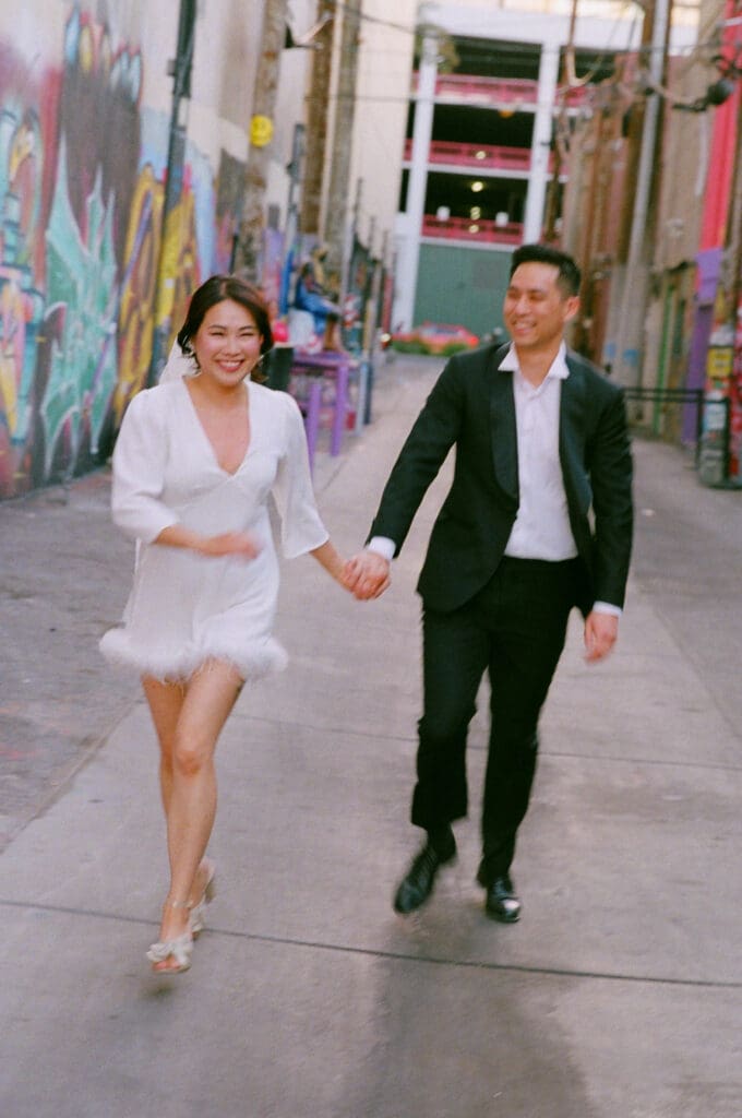 newlyweds at their dream bridal session