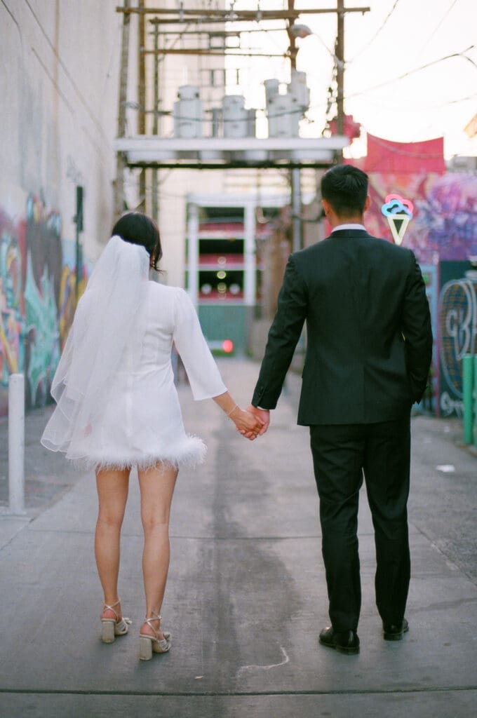 bride and groom at their dream bridal session