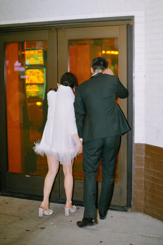 happy couple at their intimate elopement