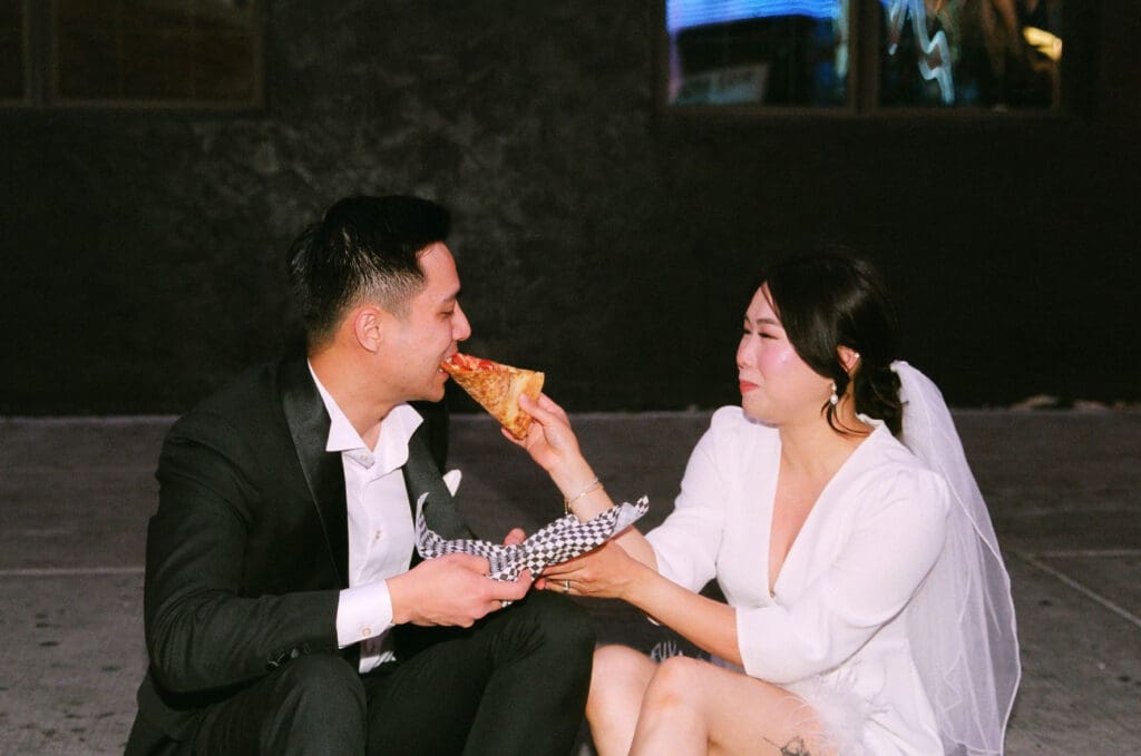 cute picture of the newlyweds at their dream elopement