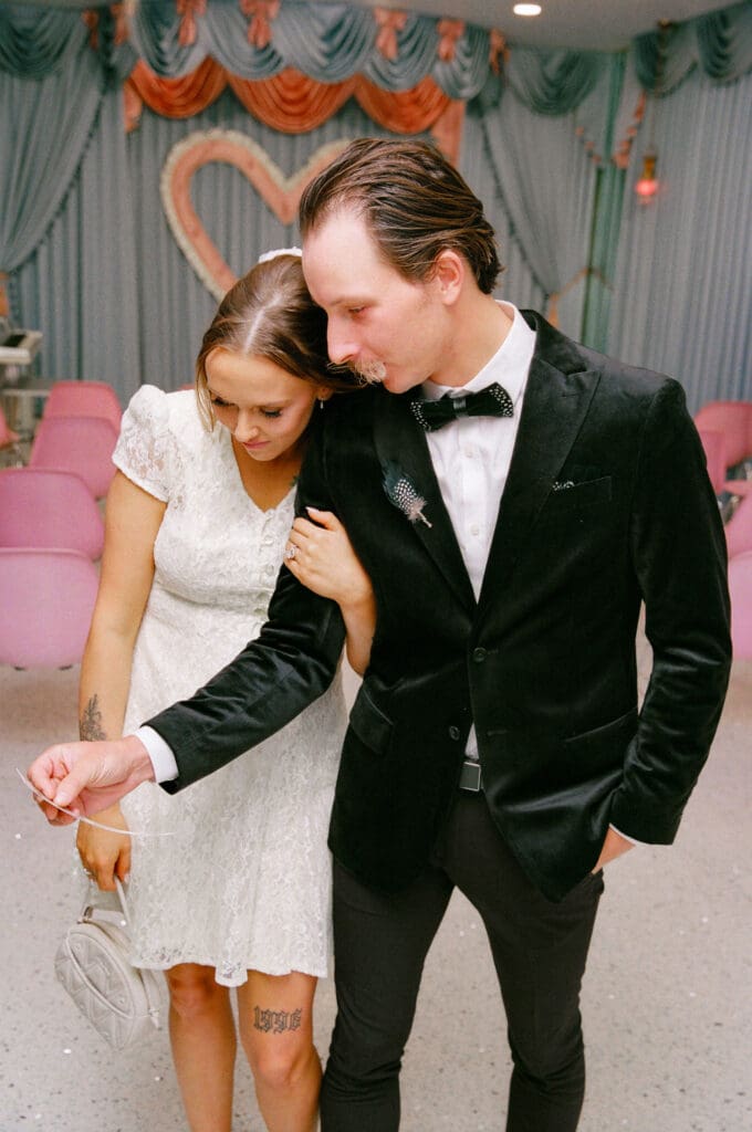 Stylish Sure Thing Too Elopement with Downtown Edge & Retro Heart