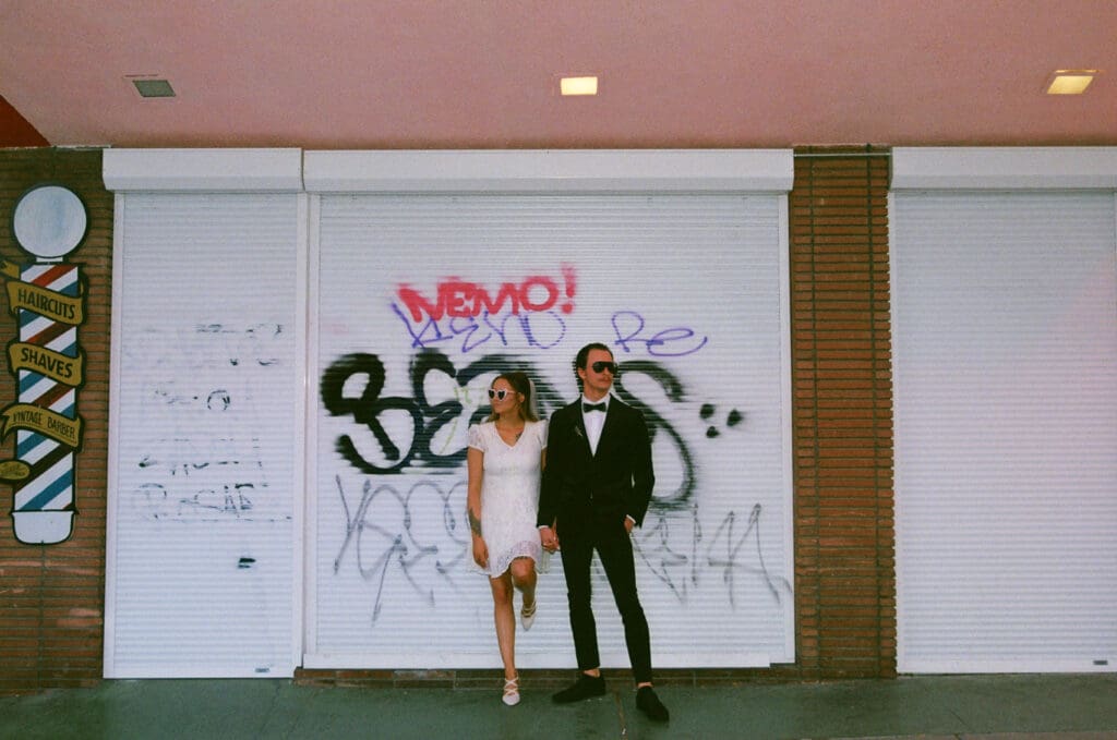 Stylish Sure Thing Too Elopement with Downtown Edge & Retro Heart