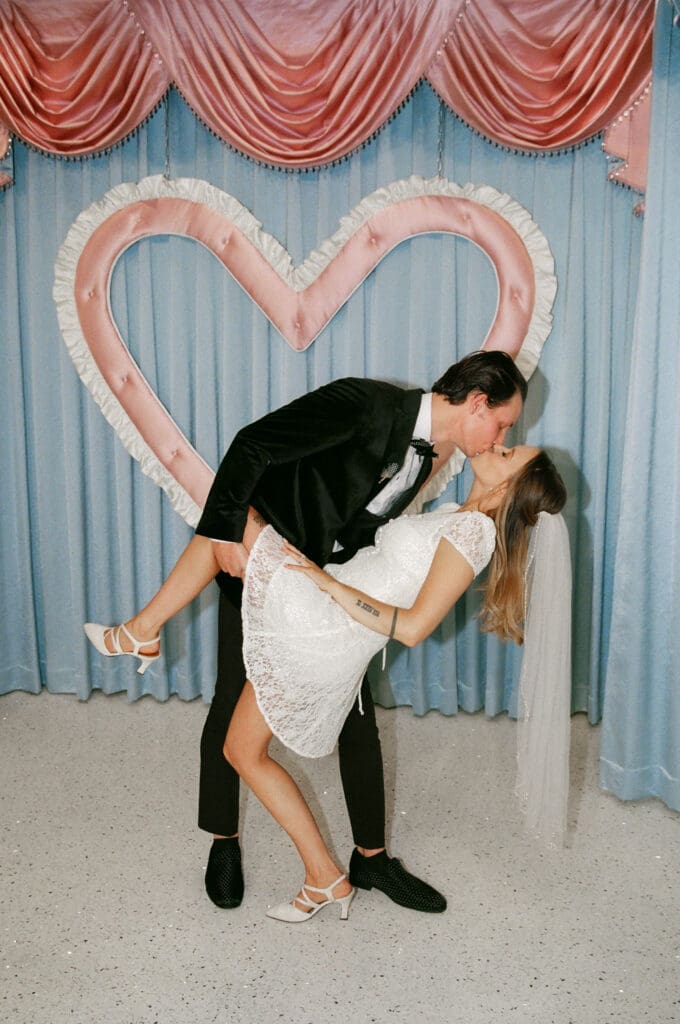 Stylish Sure Thing Too Elopement with Downtown Edge & Retro Heart