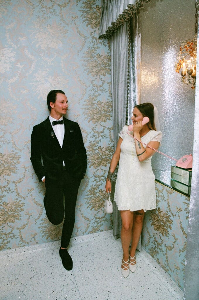Stylish Sure Thing Too Elopement with Downtown Edge & Retro Heart