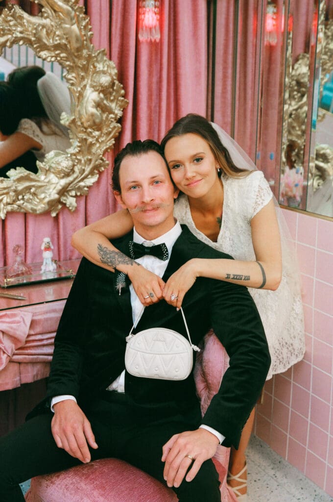 Stylish Sure Thing Too Elopement with Downtown Edge & Retro Heart
