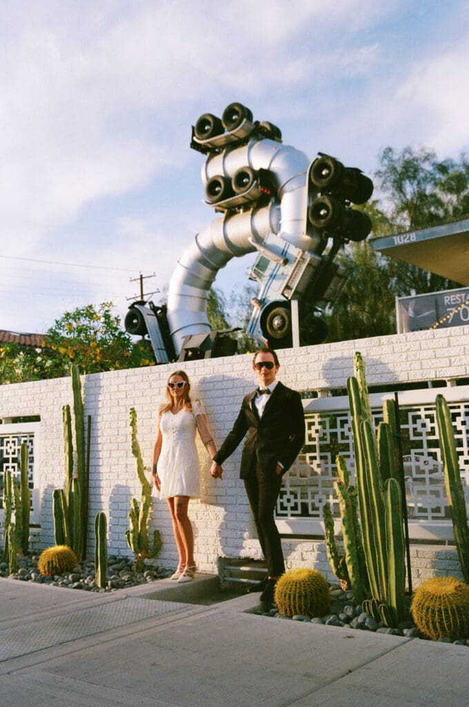 Stylish Sure Thing Too Elopement with Downtown Edge & Retro Heart