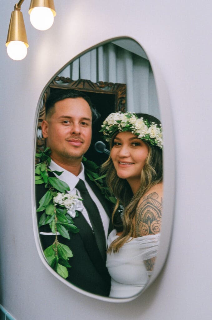 cute picture of the newly married couple