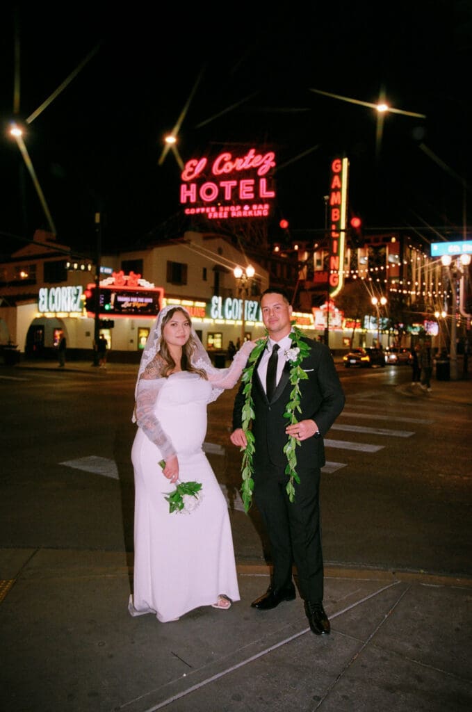 cute couple posing for their bridal session