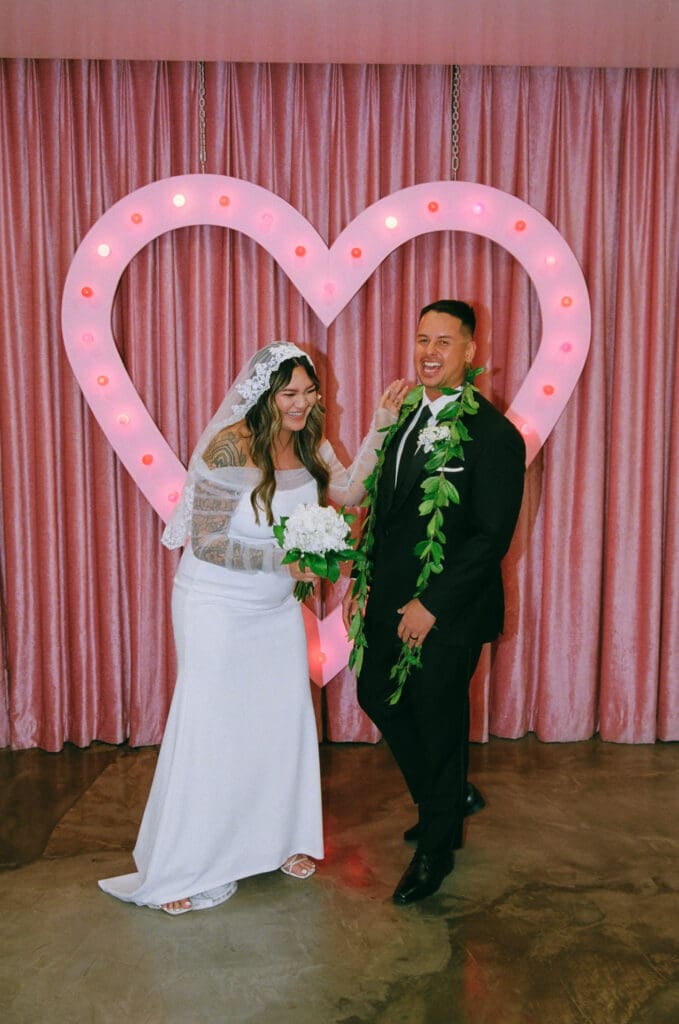 cute couple laughing with each other after their ceremony