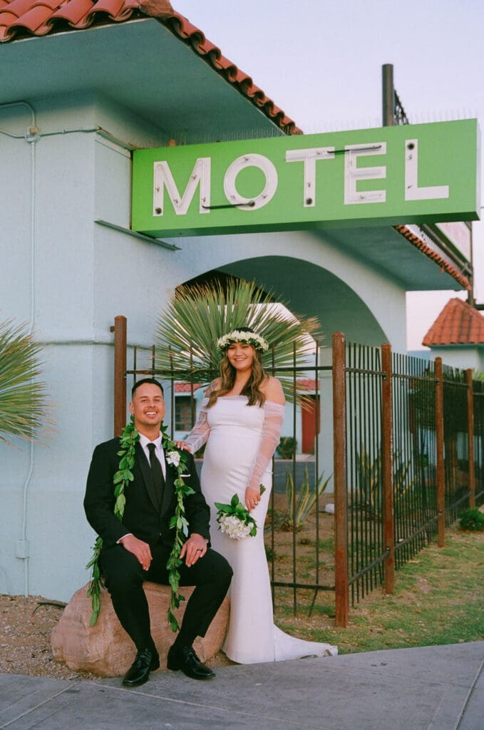 bride and groom at their dream bridal session