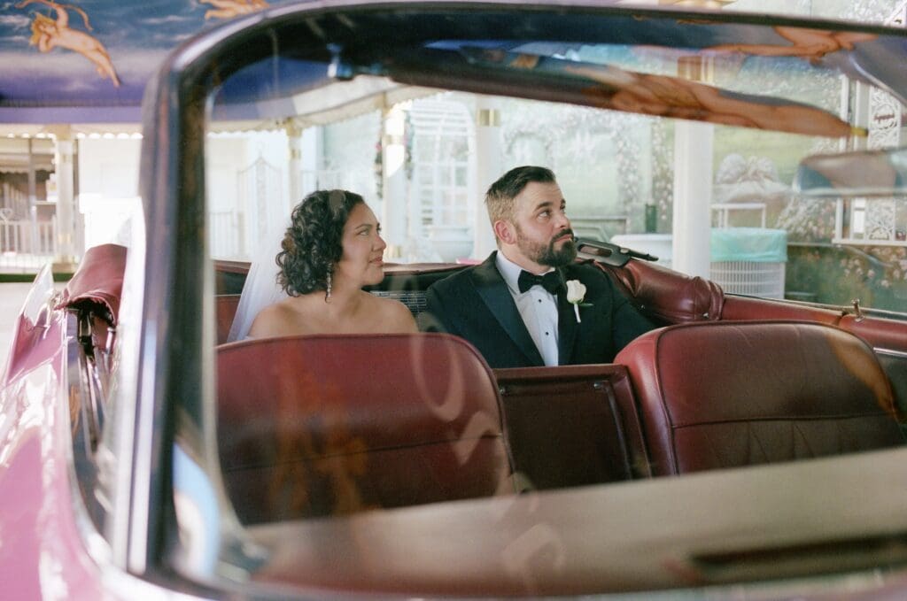 happy couple at their elopement ceremony