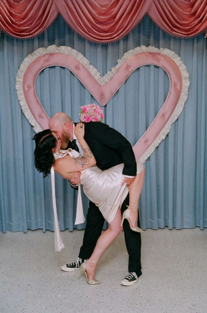 happy couple at their Elopement in Downtown Las Vegas