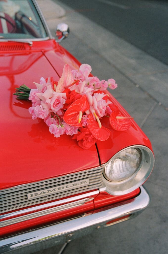 stunning closeup shot of the wedding bouquet