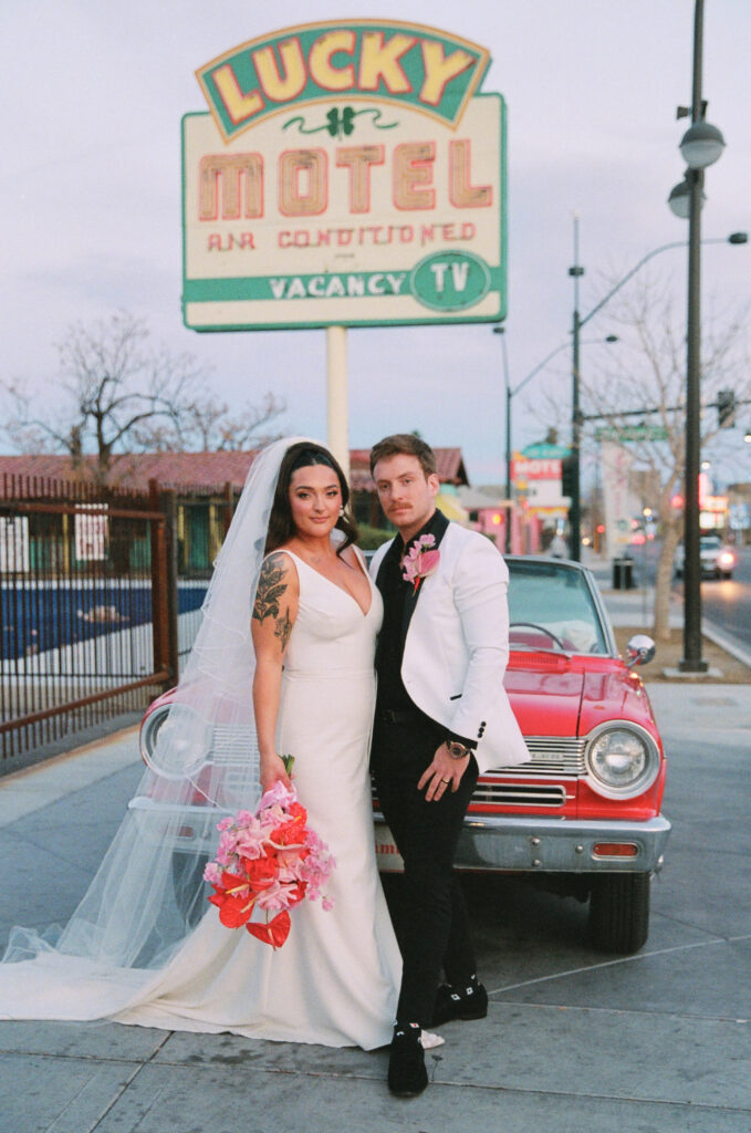 couple at their fun bridal session