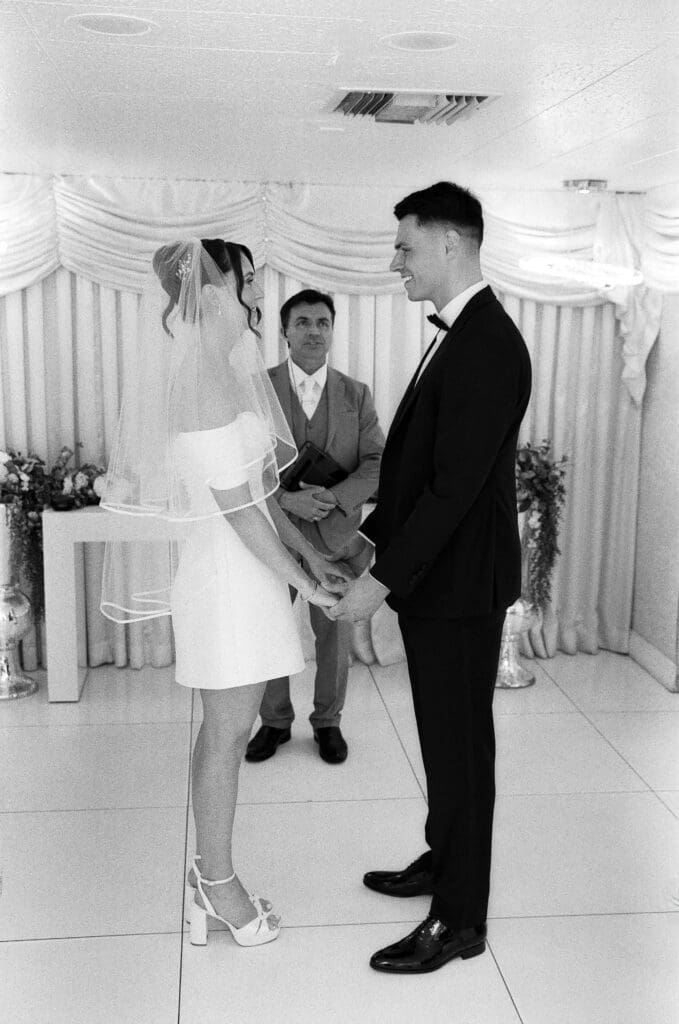 A Love Story in Monochrome: Sarah + Liam’s Vintage Vegas Elopement