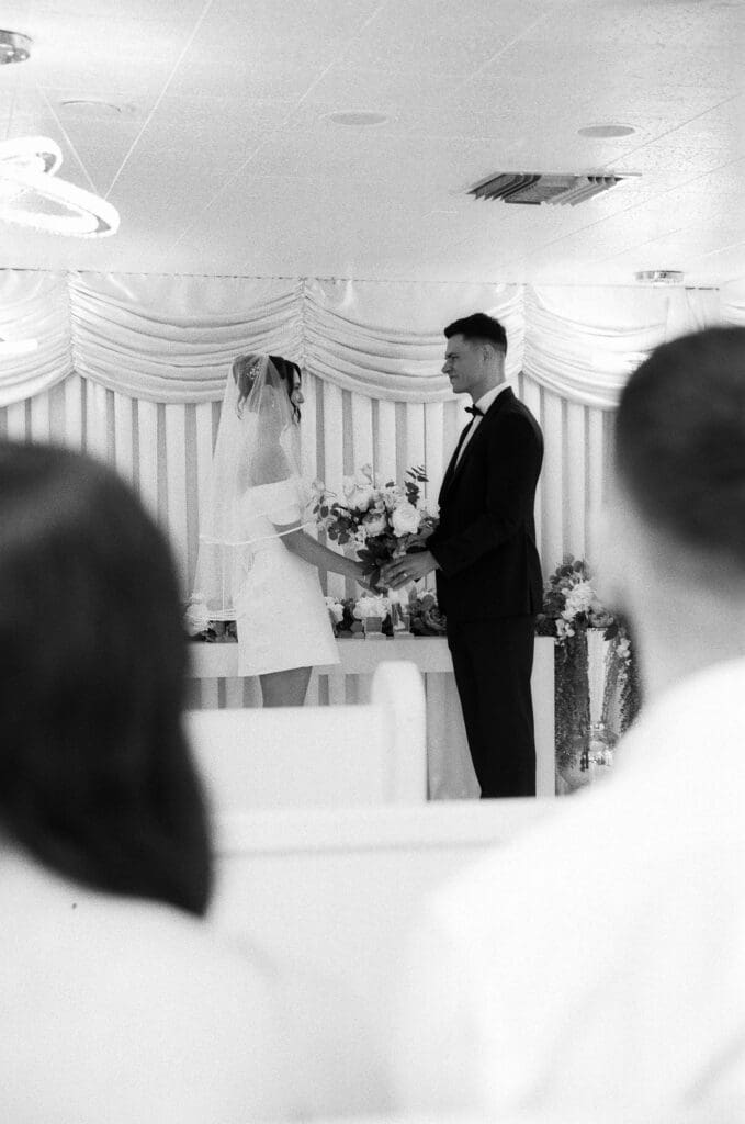 A Love Story in Monochrome: Sarah + Liam’s Vintage Vegas Elopement