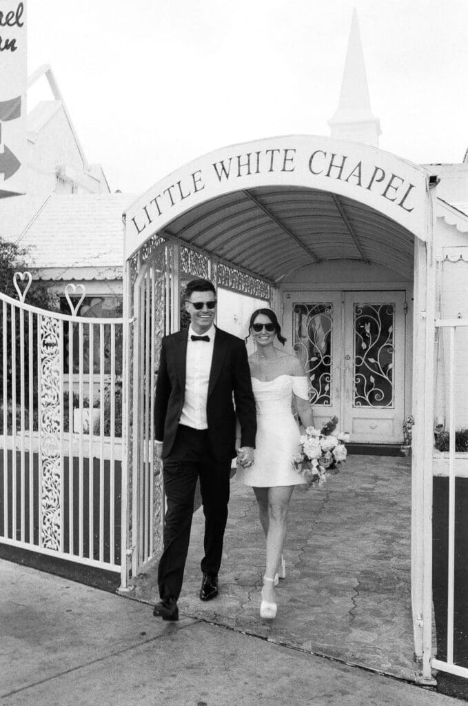 happy couple heading to DTLV to celebrate their elopement