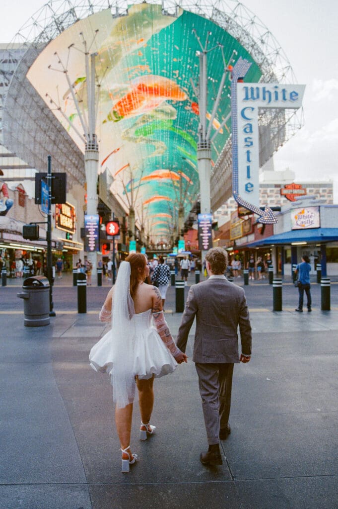 couple walking around DTLV