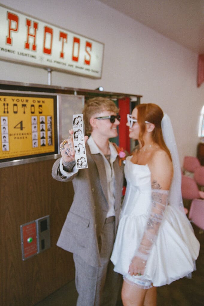 bride and groom at their bridal portraits