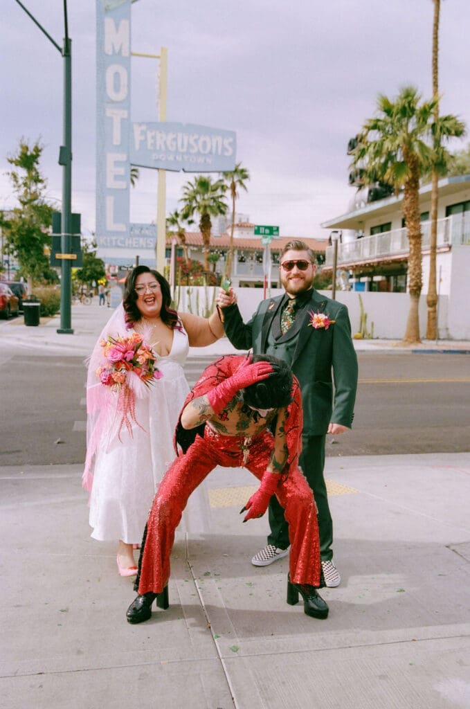 couple having the best time at their dream elopement ceremony