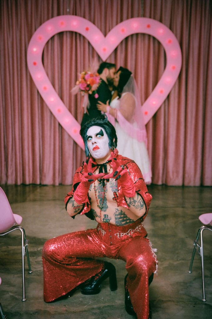 newlyweds at their fun bridal session