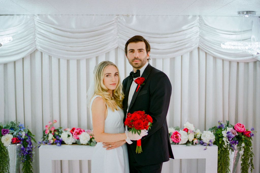 portrait of the newlyweds after the ceremony