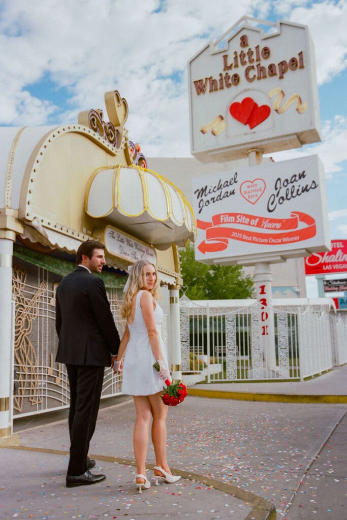 cute picture of the newlyweds holding hands