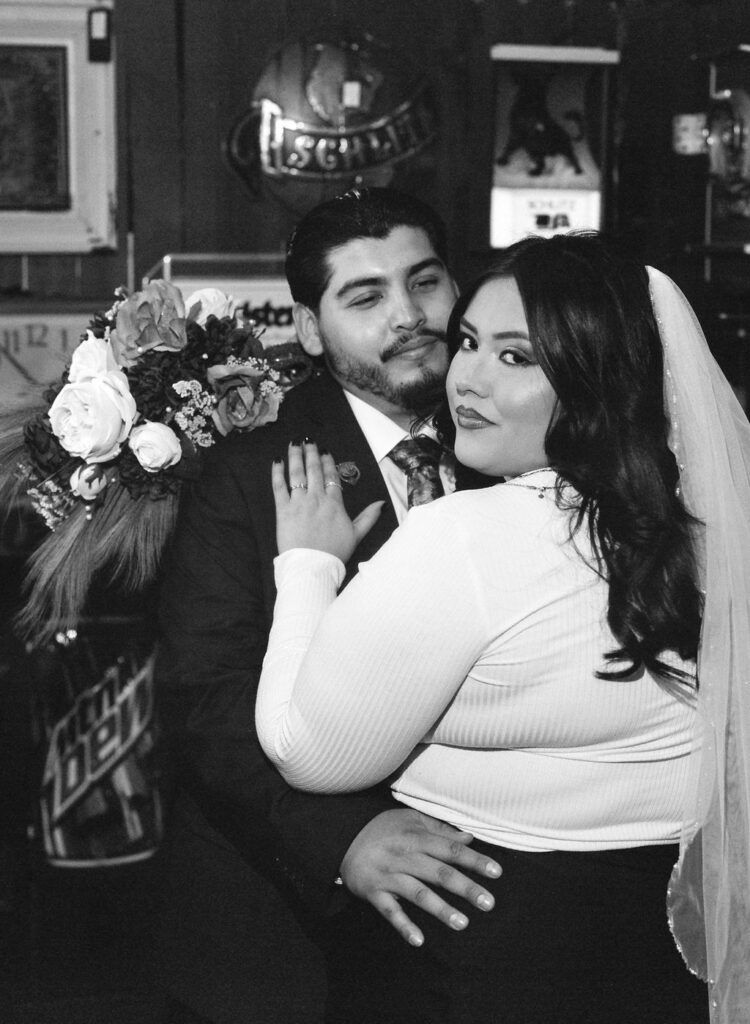 Fun Las Vegas Elopement Photos at the Courthouse, Barter Mall & Dustland