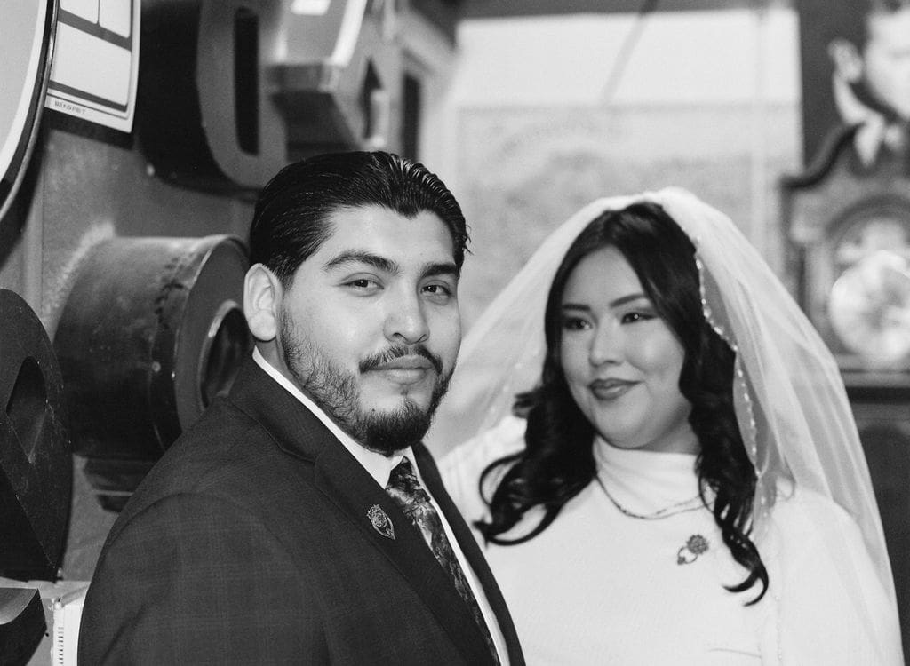 Fun Las Vegas Elopement Photos at the Courthouse, Barter Mall & Dustland