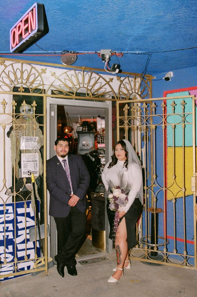 couple at their dream bridal portraits in vegas