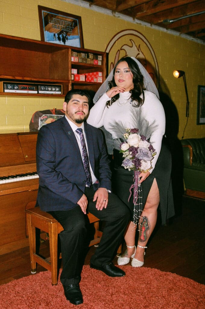 picture of the bride and groom at their dream session