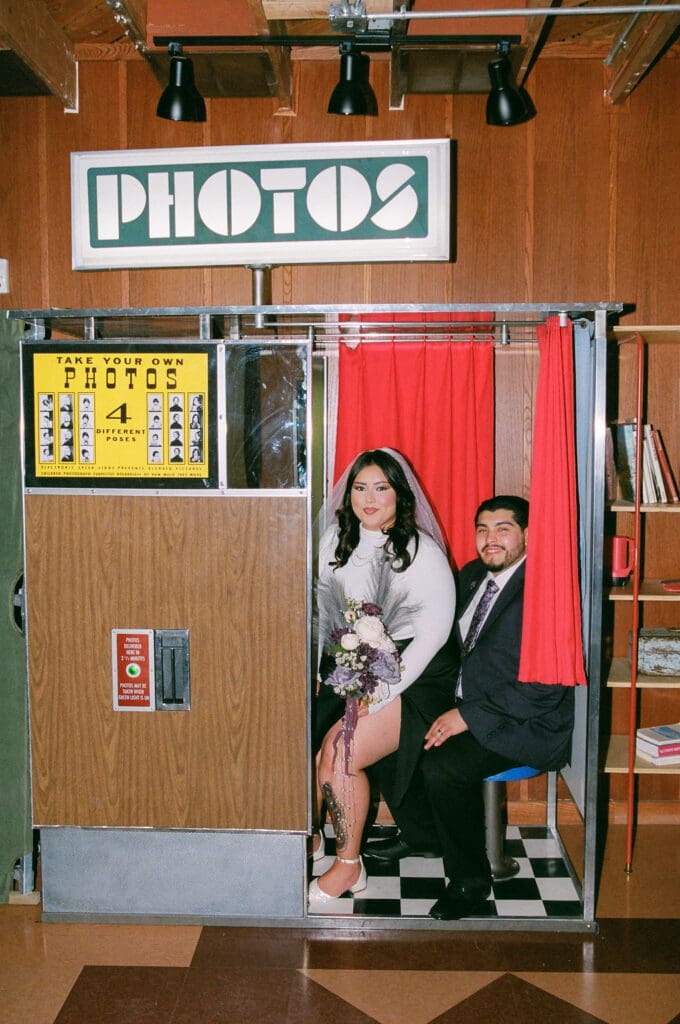 Fun Las Vegas Elopement Photos at the Courthouse, Barter Mall & Dustland