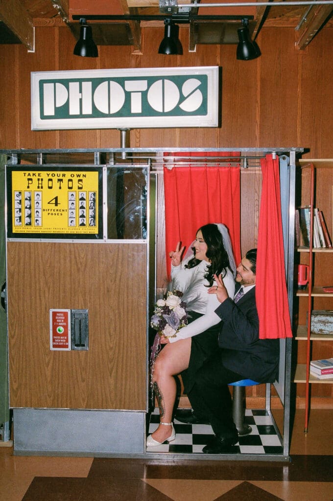 Fun Las Vegas Elopement Photos at the Courthouse, Barter Mall & Dustland