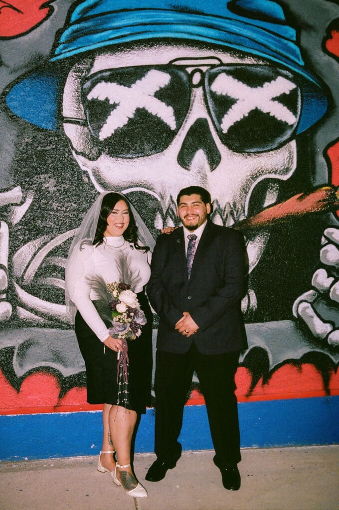 cute picture of the bride and groom at their dream bridal session