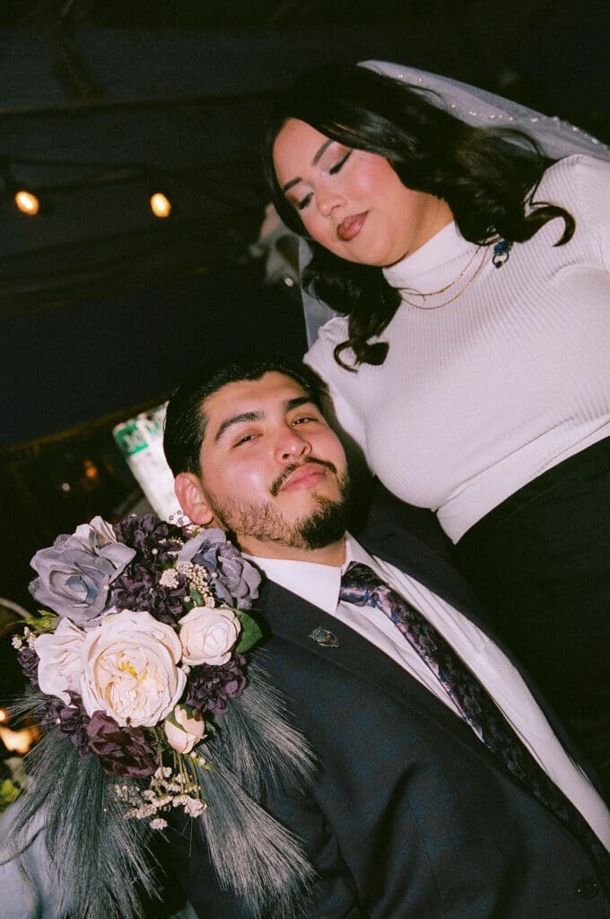 Fun Las Vegas Elopement Photos at the Courthouse, Barter Mall & Dustland