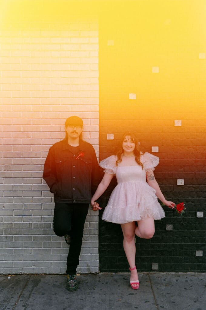 couple holding hands during their elopement photos