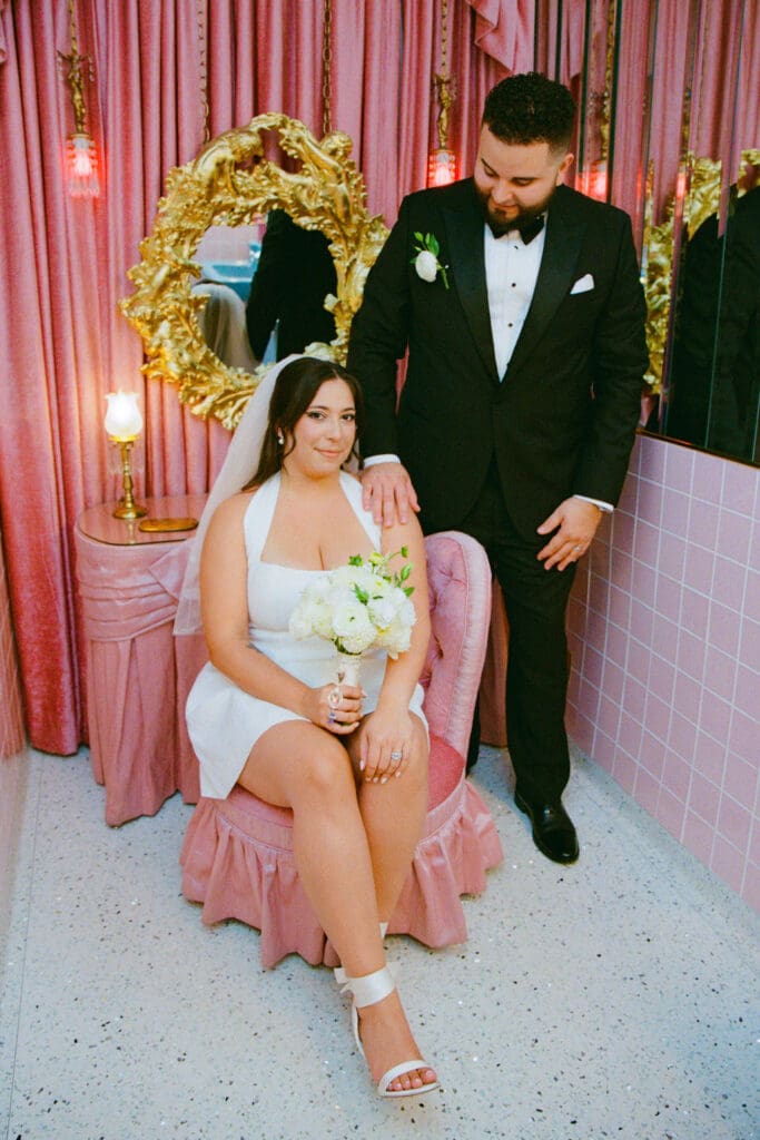 bride and groom at their dream bridal session