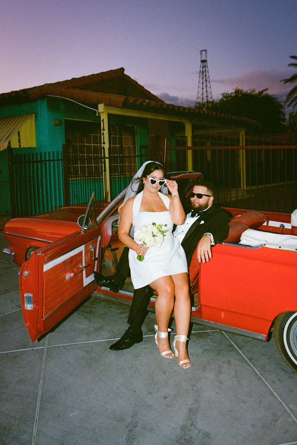 playful bridal photos in vegas