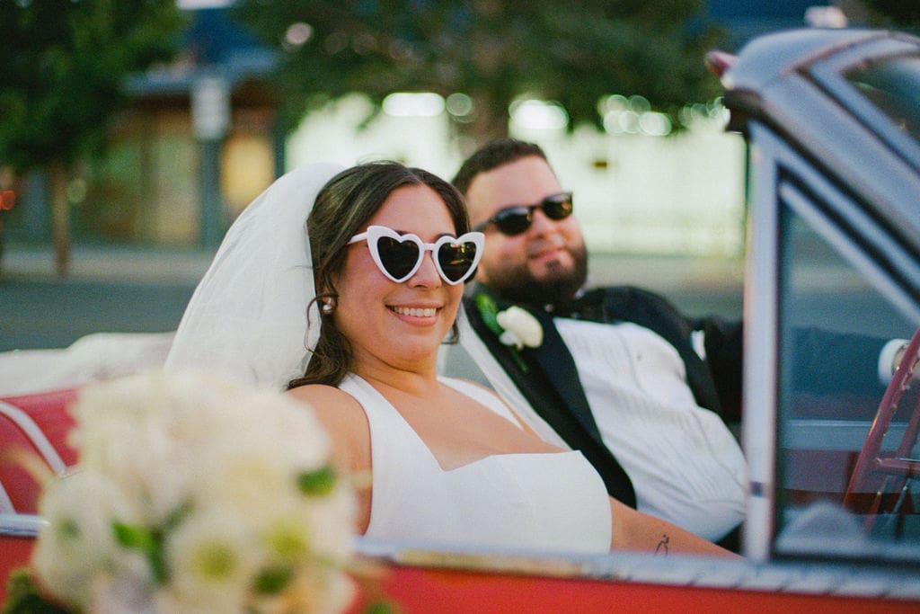 couple posing for the camera during bridal photos
