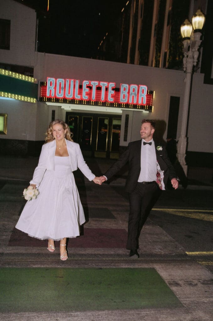 cute picture of the bride and groom at their dream photoshoot