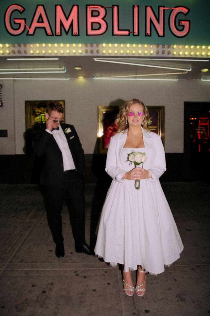 fun and playful bridal portraits at their dream photoshoot