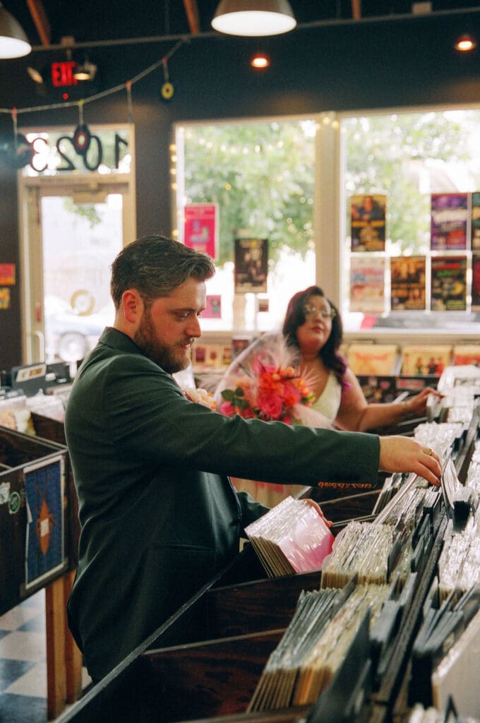 fun bridal portraits at their dream photoshoot