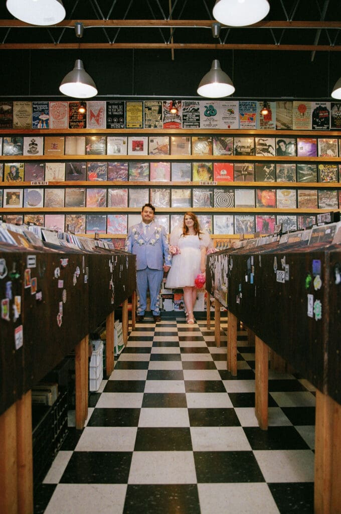 bride and groom at their timeless bridal portraits