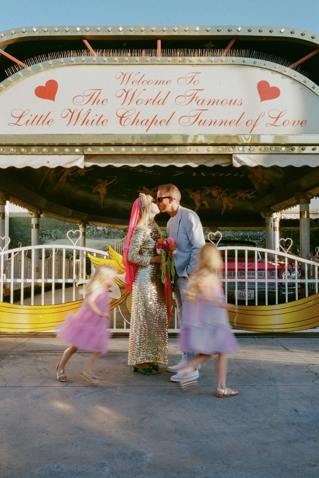 portrait of the newlyweds kissing during their bridal portrtaits